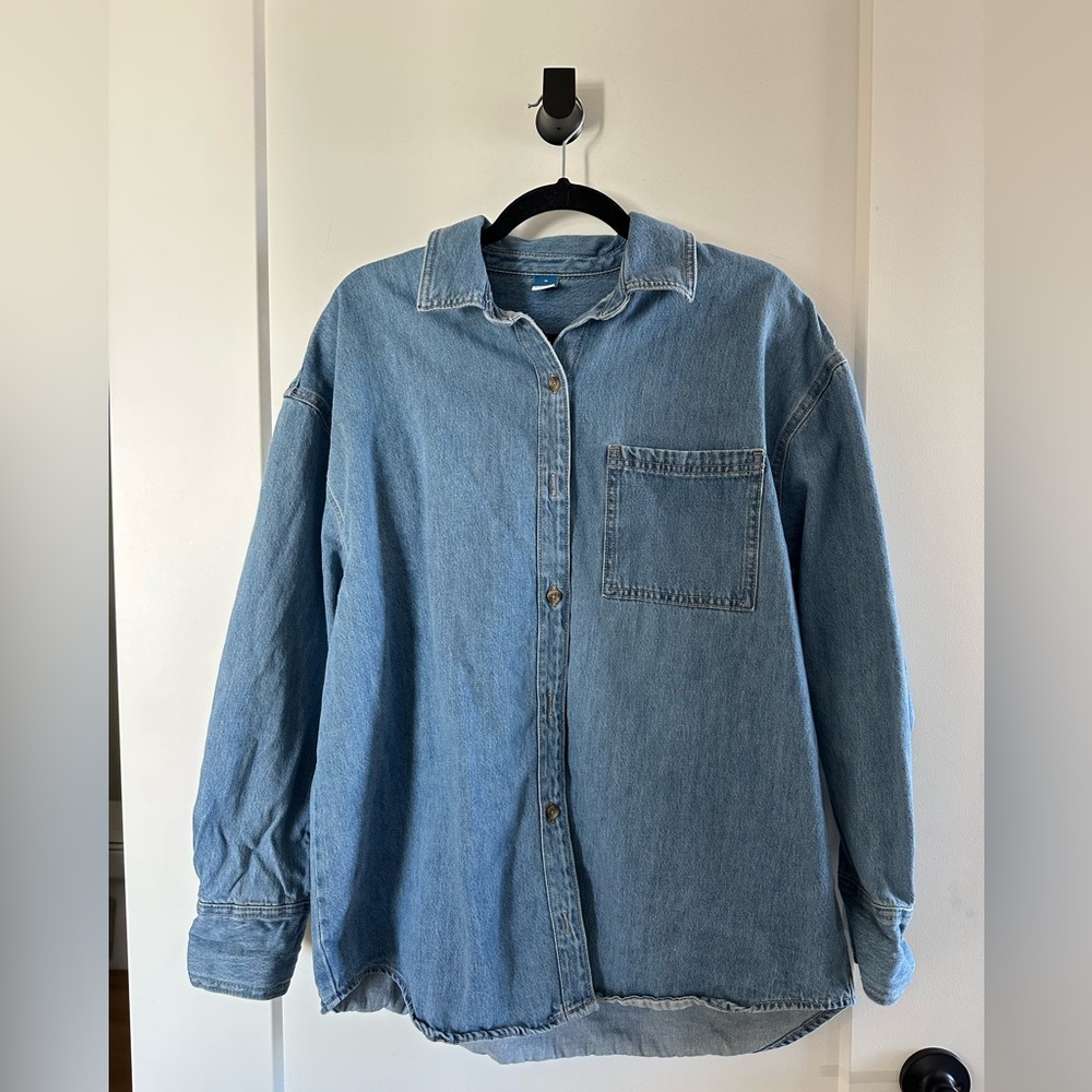 Old Navy - Blue Denim Button-Up Shirt